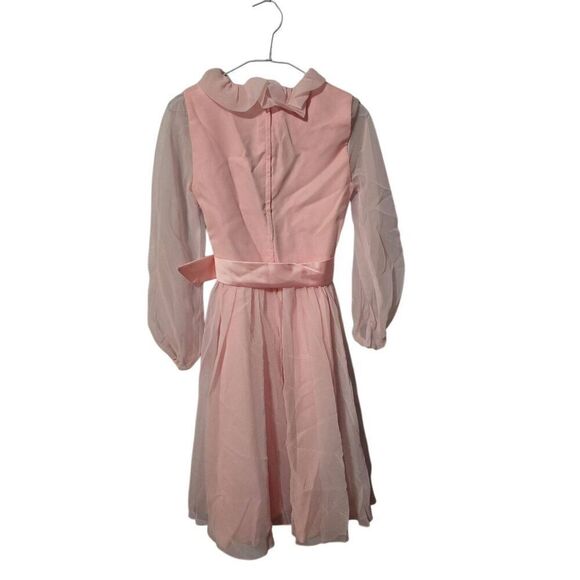 Vintage Custom Satin and Chiffon Swing Dress - Picture 2 of 5